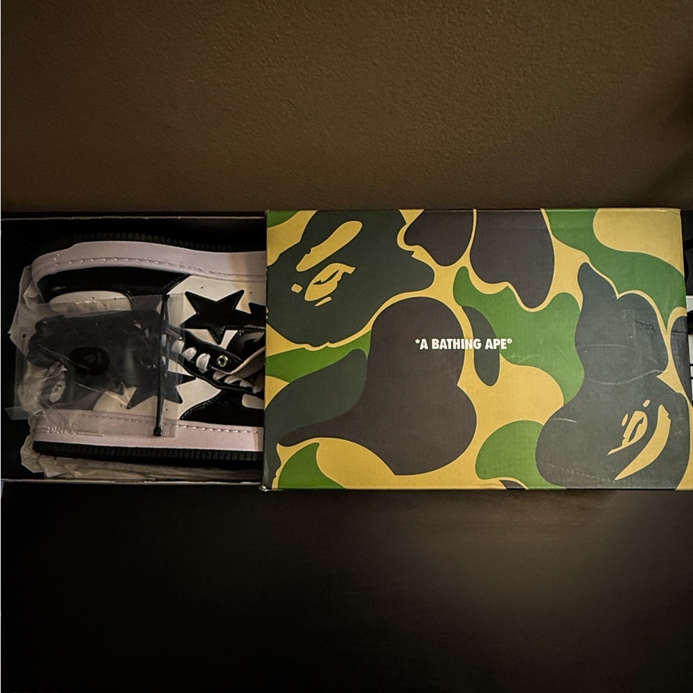 A Bathing Ape Black and White Sneakers
